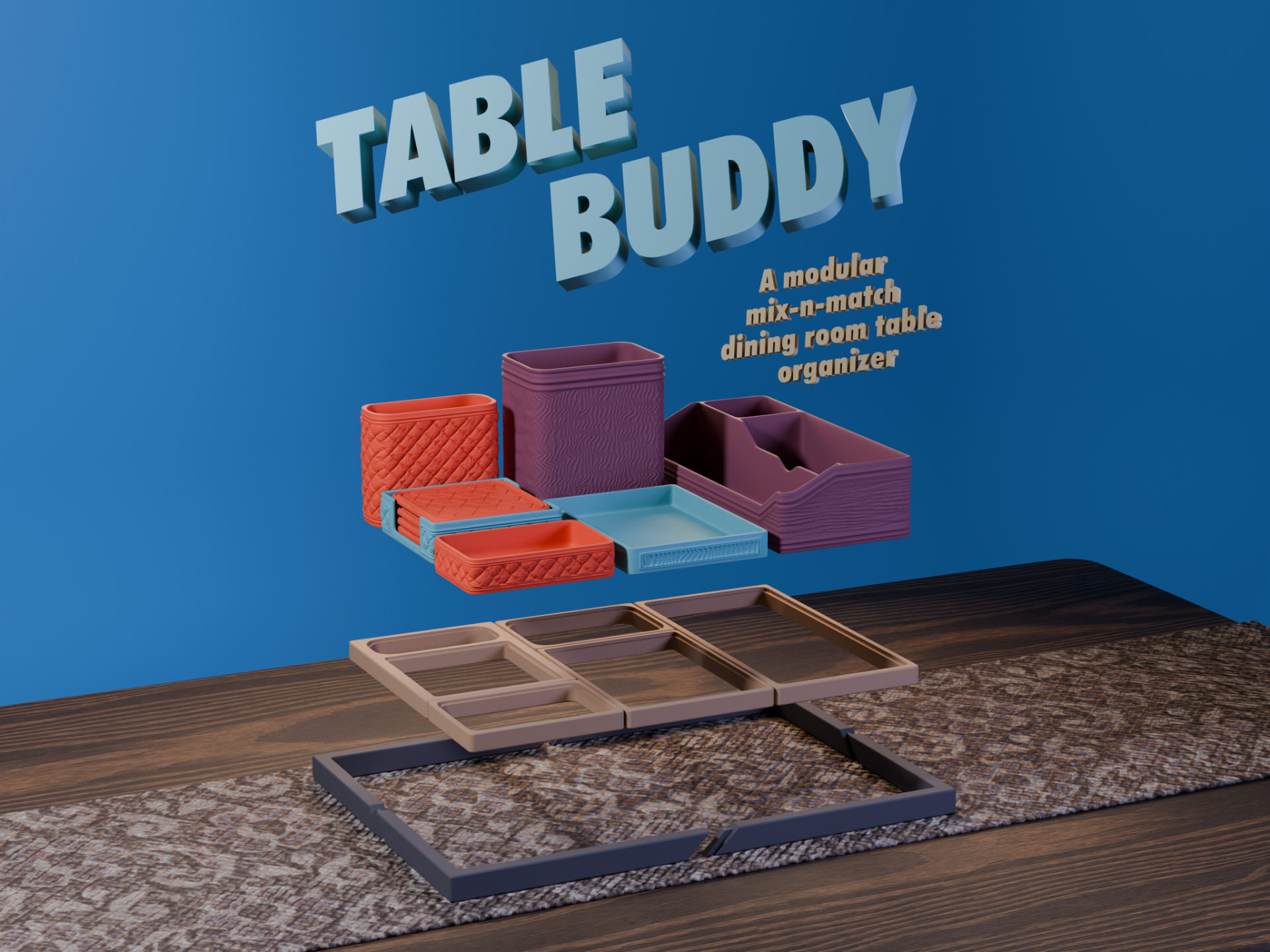 Table Buddy - Modular Dining Room Table Organizer
