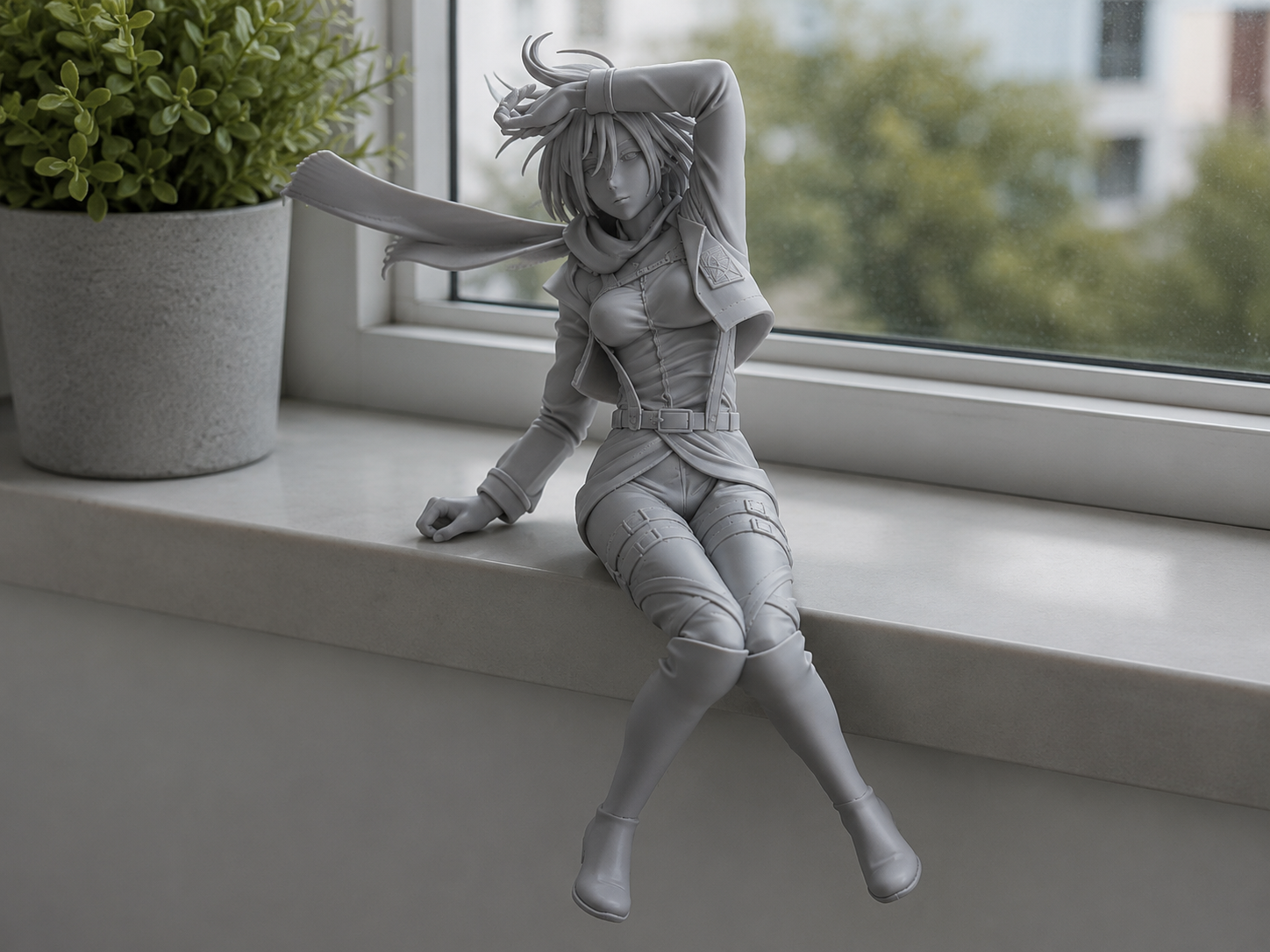 Mikasa Ackerman Figure | Attack on Titan |Sitting
