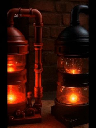 Steampunk Lampe Glücksgläser