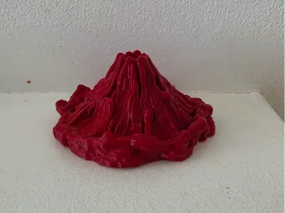 Volcano Model - Geometric & Realistic