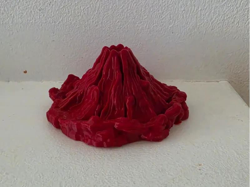 Volcano Model - Geometric & Realistic