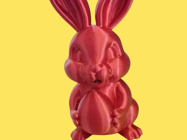 Easter bunny with egg.