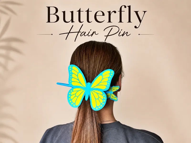 Butterfly Hair Pin | Printable Hair Accessory