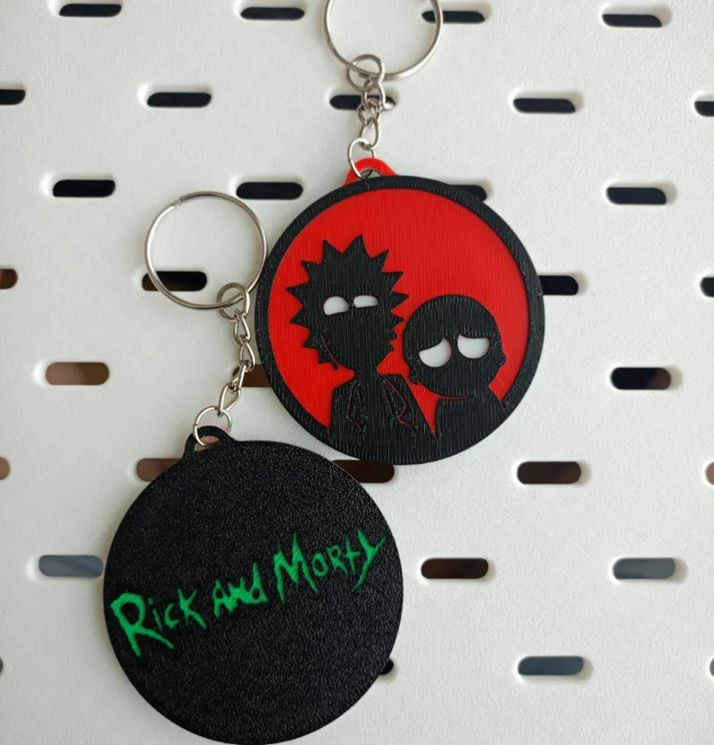 Rick and Morty keychain