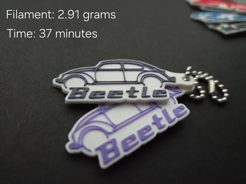 1966 Volkswagen Beetle Keychain