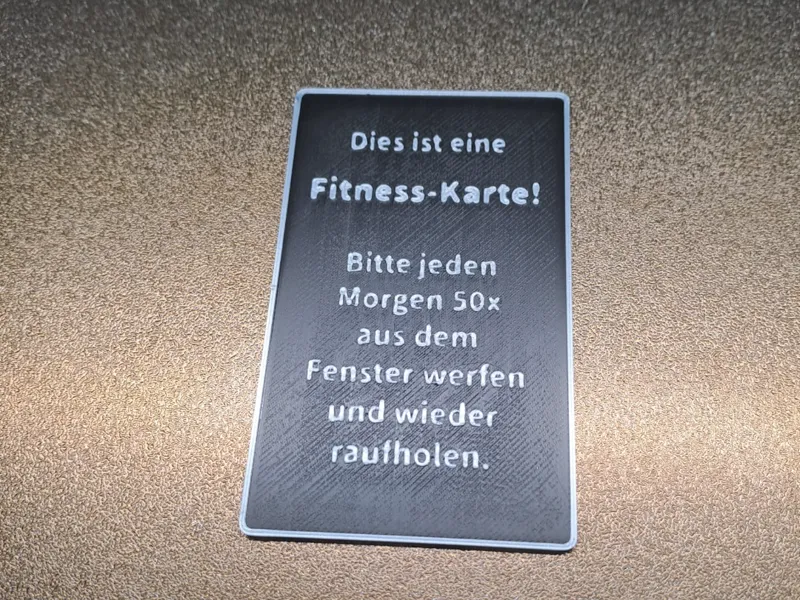 Fitness Karte