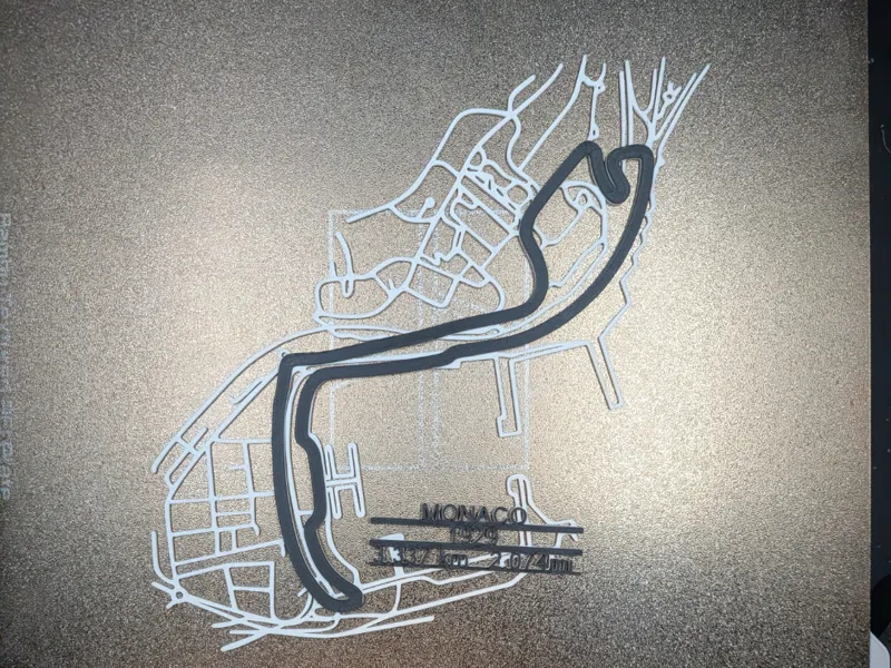 Monaco circuit f1 track with surrounding roads