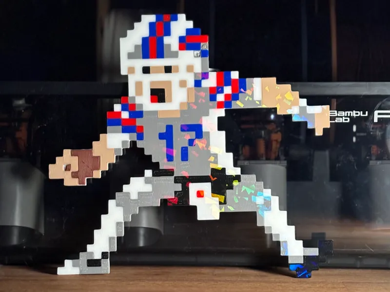 Josh Allen Pixel Art | Buffalo NFL Wall Art