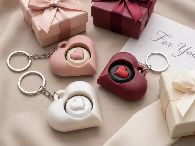 Heart Spin Keychain Fidget