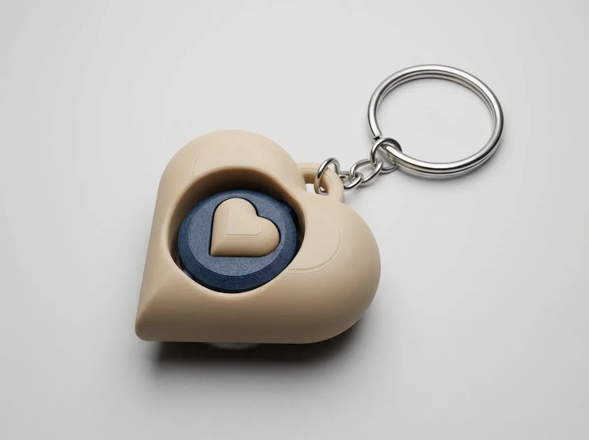 Heart Spin Keychain Fidget view 2