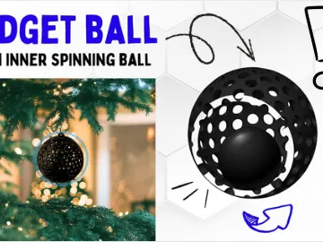 Fidget/Christmas Ornament "Ball within a ball