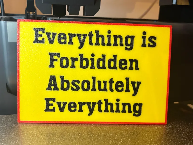 Forbidden sign