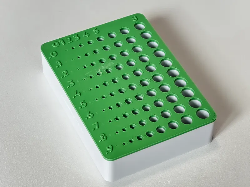 Screw hole template | fit tester for screws