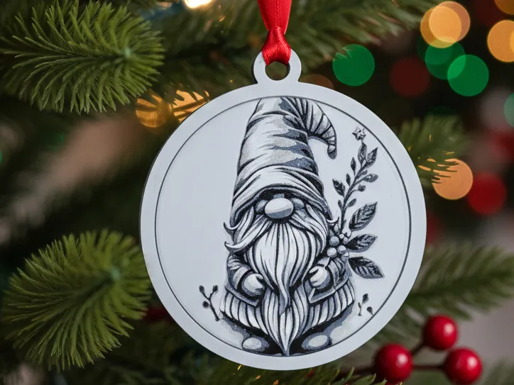 Christmas Gnome Hueforge ornament