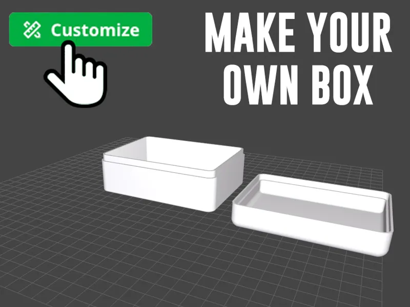Parametric Box with Cover - Make your Custom Box