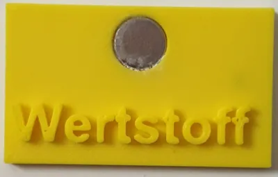 Schild Wertstofftonne