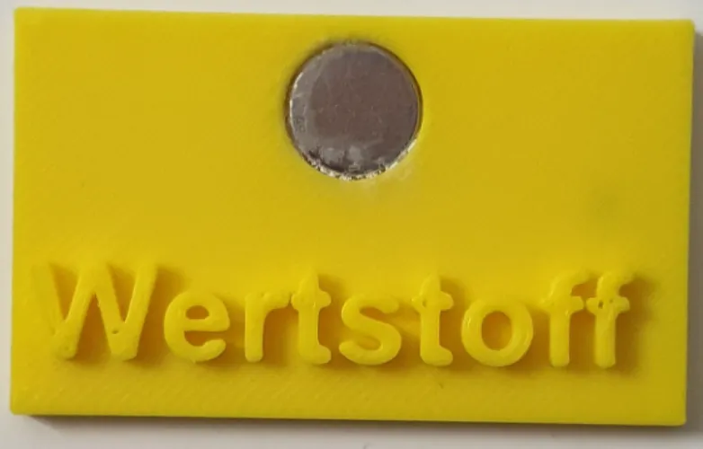 Schild Wertstofftonne