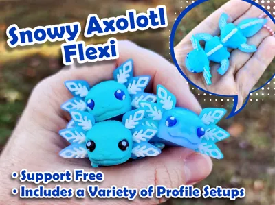 Articulated Snowy Axolotl