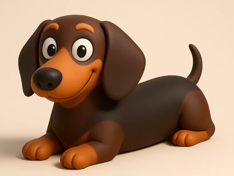Dachshund dog, model