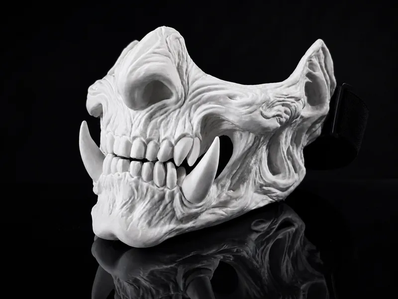 Tusked Skull Mask – Stylized Horror Mask
