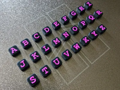Letter Beads ABC Vertical Hole