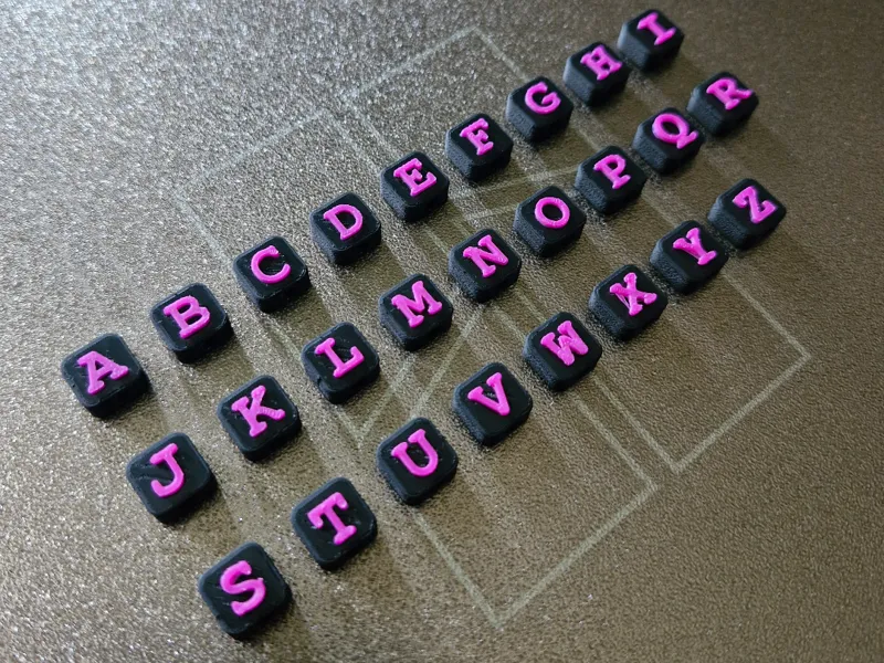 Buchstabenperlen ABC Vertikalloch