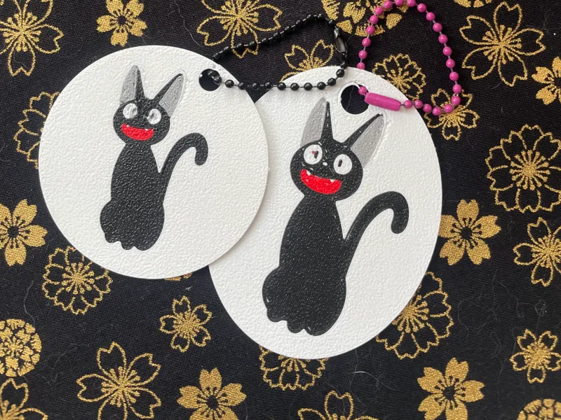 NFC keychain - Jiji the cat