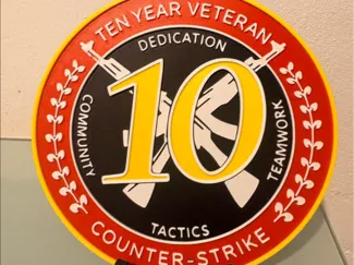 10 Jahre Veteranen Münze aus CS GO und CS2 (AMS)