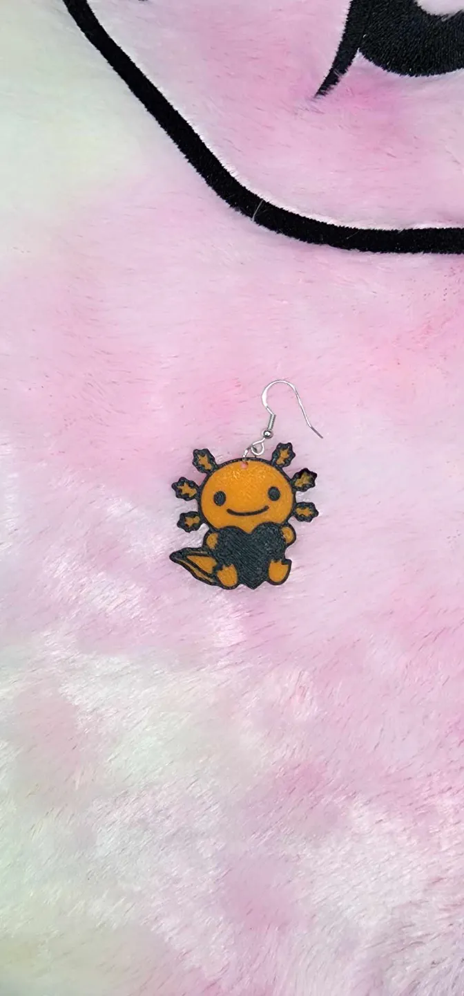 Axolotl Earrings view 2