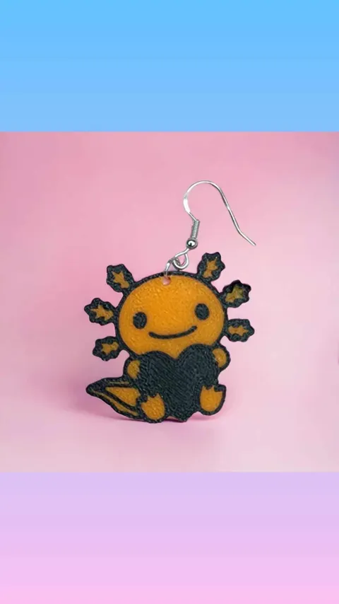 Axolotl Earrings view 3