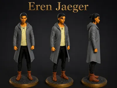 Eren Jaeger Attack on Titan detailed figure