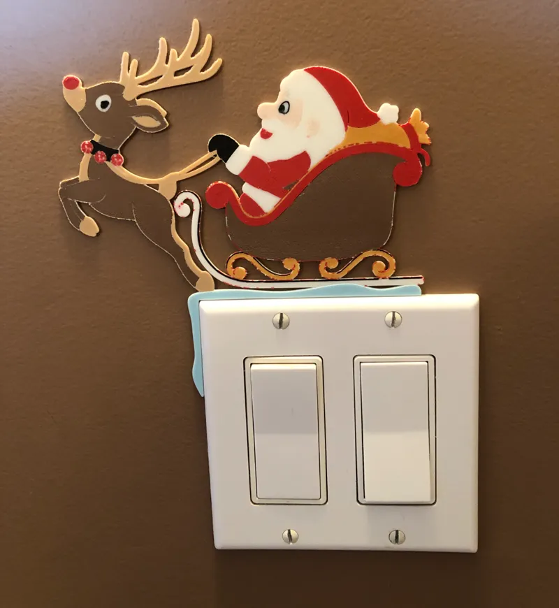 Santa Sleigh Christmas decor