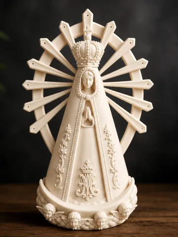 Figura decorativa: Our Lady of Luján – Ornate Marian Statue — vista de referencia 2
