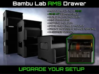 BambuLab AMS stackable Drawer with Plateholder H2C