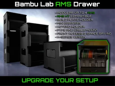 BambuLab AMS stackable Drawer with Plateholder H2C