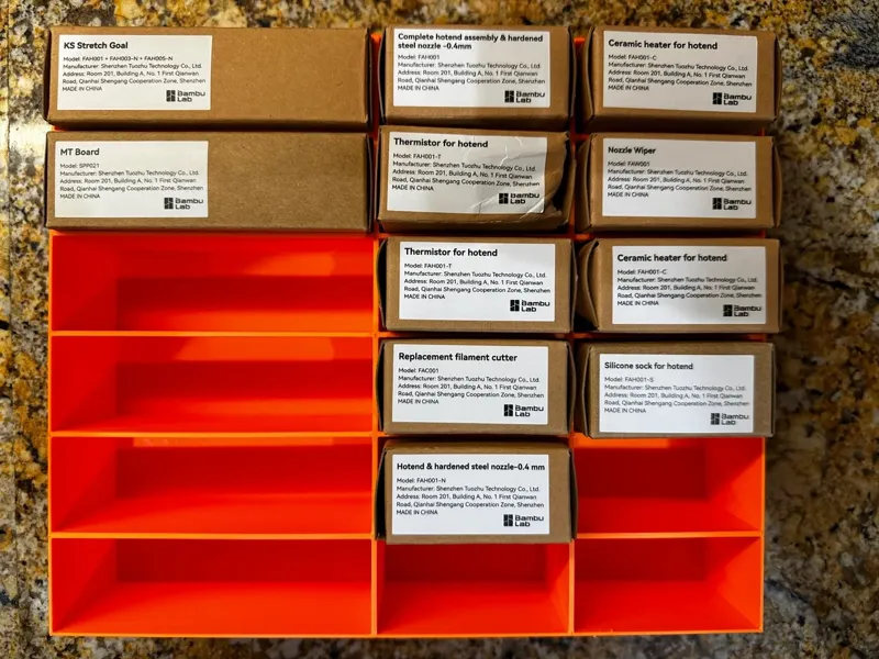 Bambu Original Spares Storage