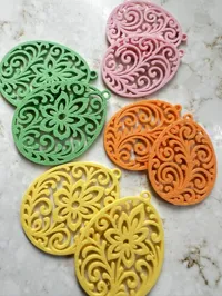 Boucles d'oreilles œuf de Pâques ajouré — photo 3