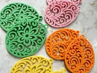 Boucles d'oreilles œuf de Pâques ajouré — photo 1