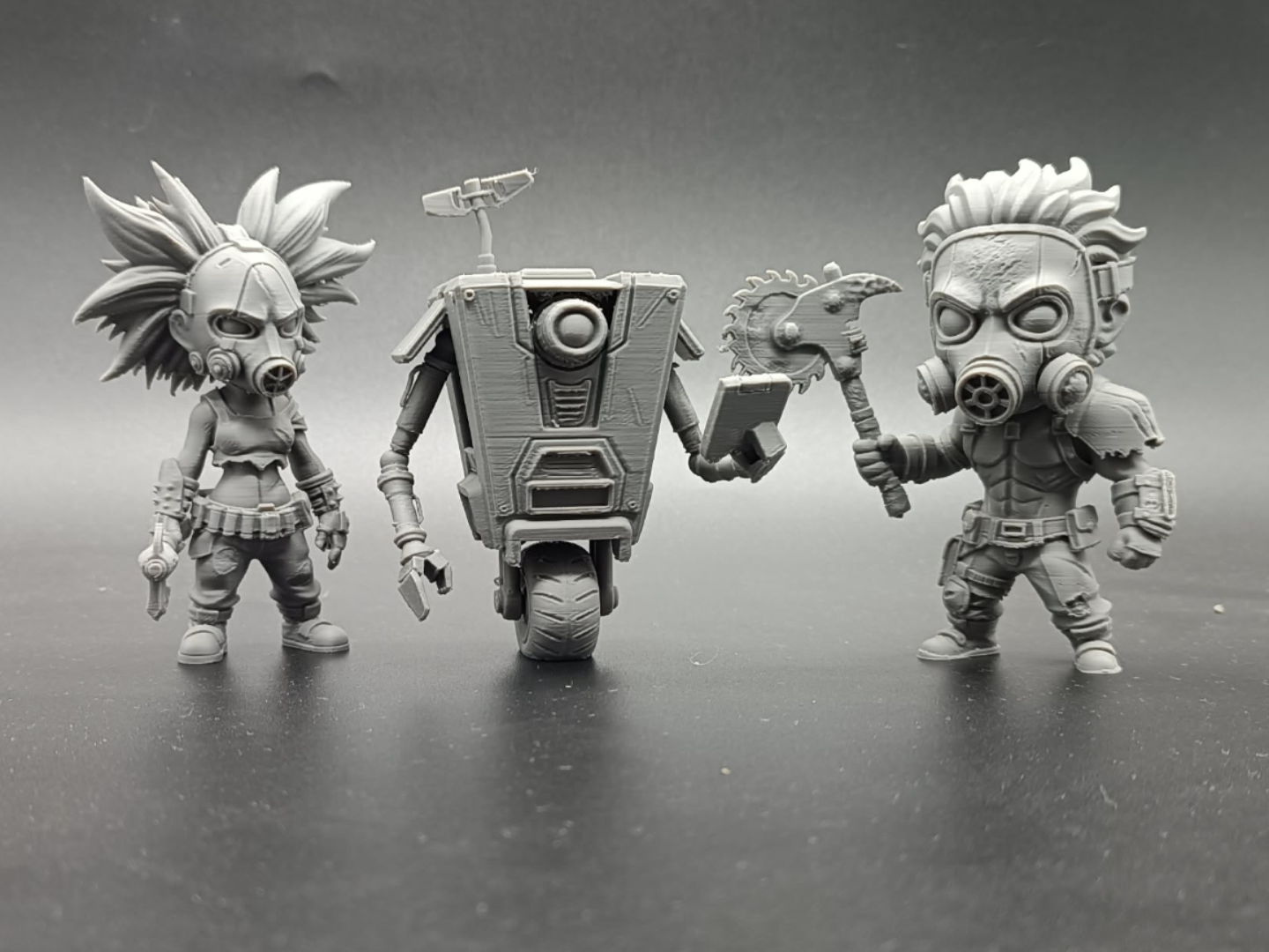 Borderlands Chibi Trio - Krieg - Claptrap - Psycho