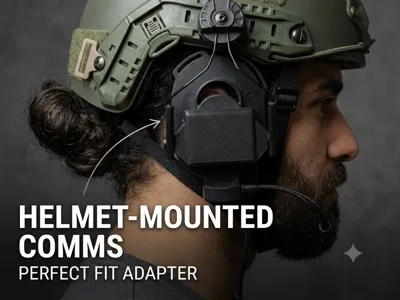 Modular Bowman Headset to Peltor Mount Adapter