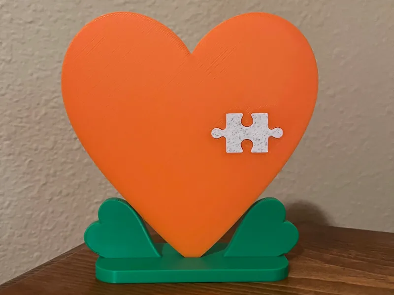 Missing Piece Puzzle Heart