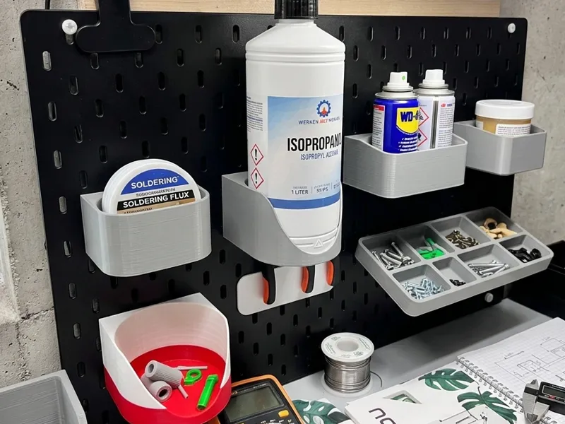 Bottle Holder for IKEA Skadis Pegboard