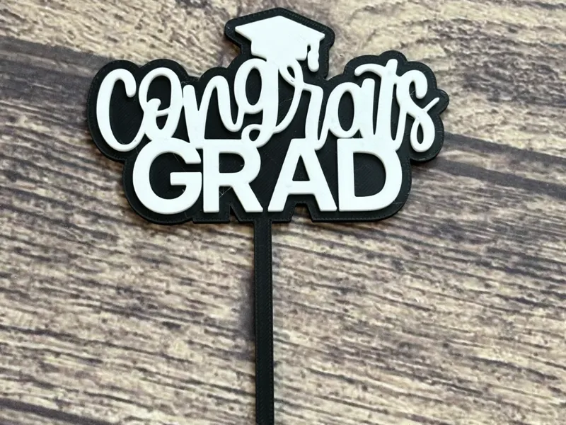 Congrats Grad cake cupcake topper