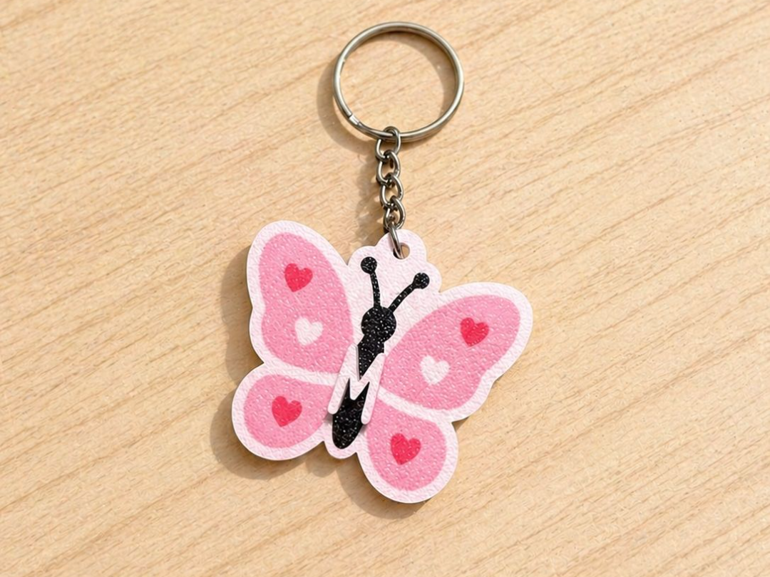 Portachiavi farfalla butterfly con iniziale