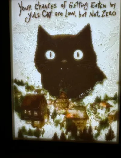 Icelandic Yule Cat CYMK Lithophane