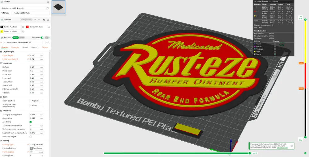 Cars Rust-eze logo Hueforge by nahslack - MakerWorld