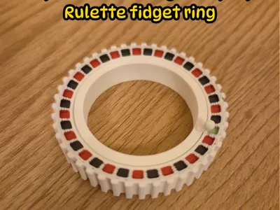Roulette Fidget Ring – 3D Printable Spinner Ring