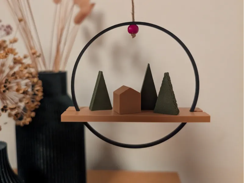 Christmas hanger -  House with trees