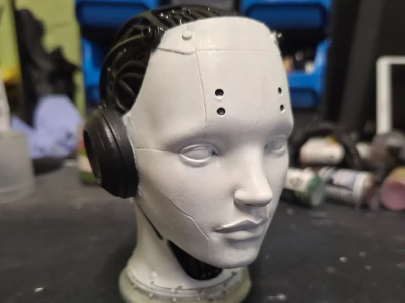 Model 653 Android Doll Head Sci Fi Cyberpunk