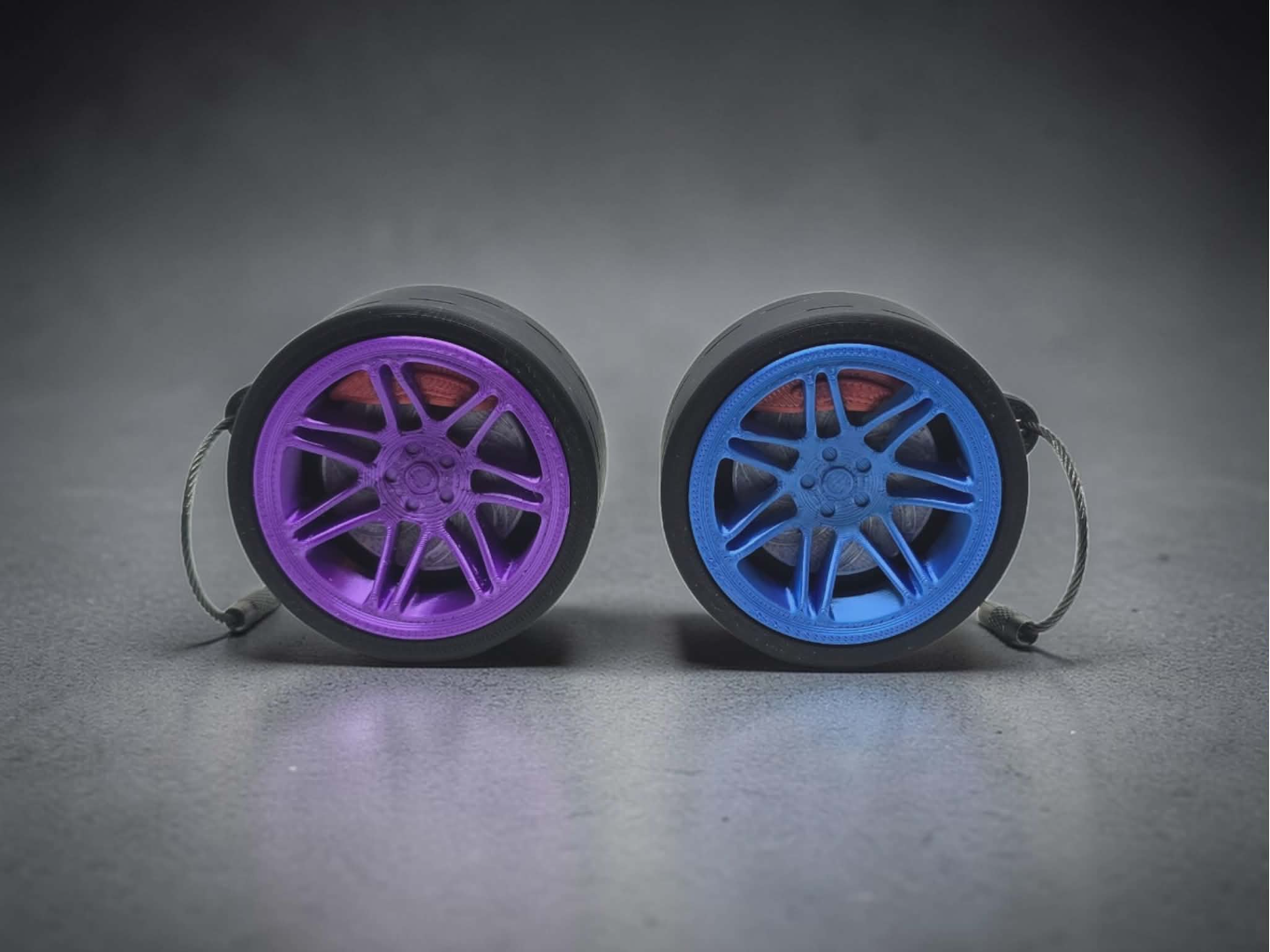 Race wheel and tire clicky spinner fidget one hand